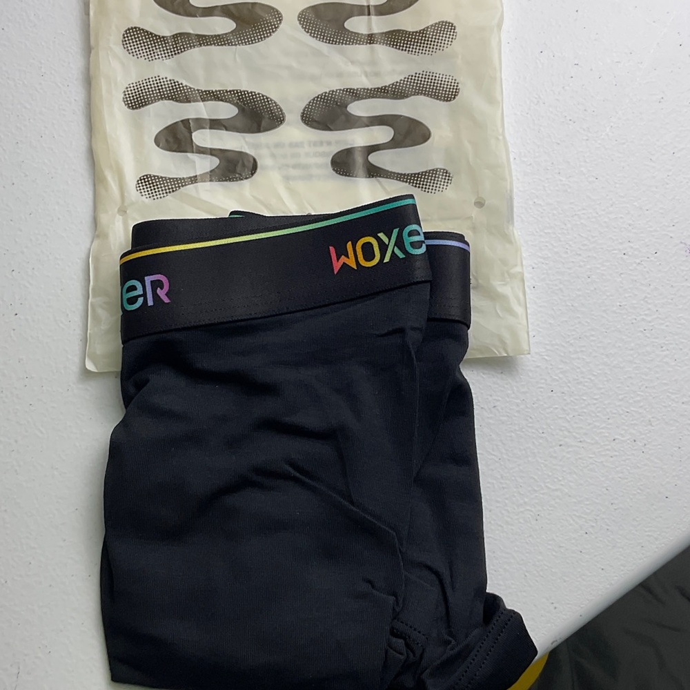 Woxer Star Pride Black Boxer Briefs with Rainbow Logo Waistband